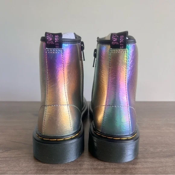 DR. MARTENS Junior 1460 Lace Up Unisex Boots Size 5 or 4 #B1175 B1123 - Picture 5 of 9